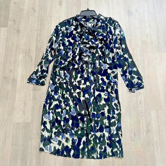 TwinSet Simona Barbieri Milan shift M lightweight sequin abstract animal print - Picture 1 of 7